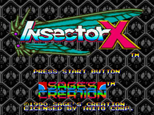 Insector X - Tela de abertura