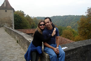 Na muralha de Rothenburg ob der Tauber